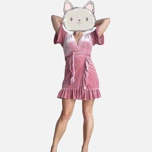 MISA Los Angeles Velvet Wrap Dress Size S